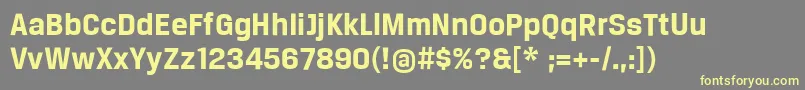 Шрифт BreuertextBold – жёлтые шрифты на сером фоне