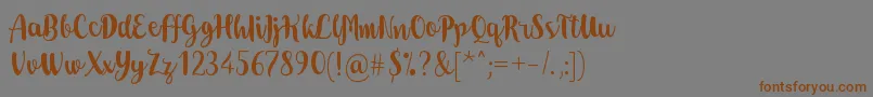 Dohearts Font – Brown Fonts on Gray Background