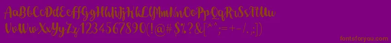 Dohearts Font – Brown Fonts on Purple Background