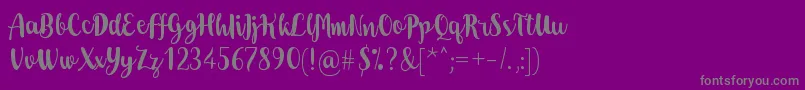 Weitere Informationen zur Dohearts-Schriftart Dohearts-Schriftart – Graue Schriften auf violettem Hintergrund