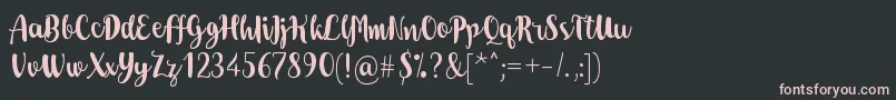Dohearts Font – Pink Fonts on Black Background