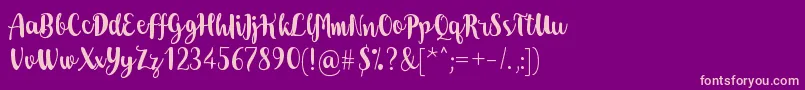 Dohearts Font – Pink Fonts on Purple Background