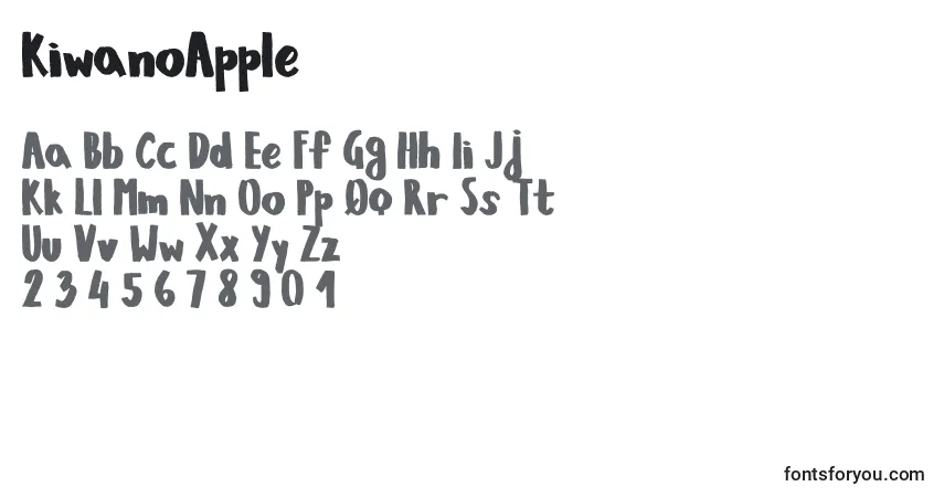 Шрифт KiwanoApple – алфавит, цифры, специальные символы