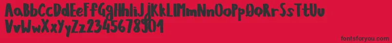 KiwanoApple Font – Black Fonts on Red Background
