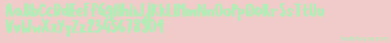 KiwanoApple Font – Green Fonts on Pink Background