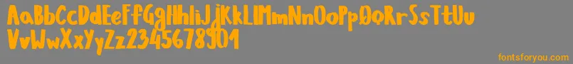 KiwanoApple Font – Orange Fonts on Gray Background