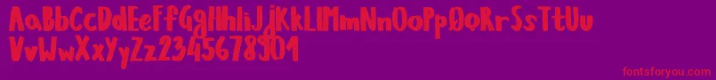 KiwanoApple Font – Red Fonts on Purple Background