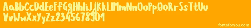 KiwanoApple Font – Yellow Fonts on Orange Background