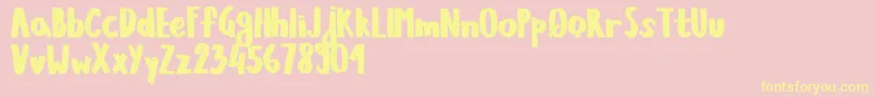 KiwanoApple Font – Yellow Fonts on Pink Background