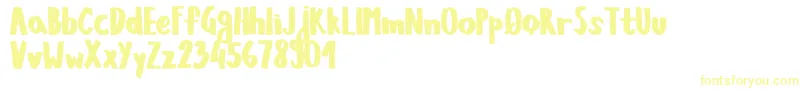 KiwanoApple Font – Yellow Fonts on White Background