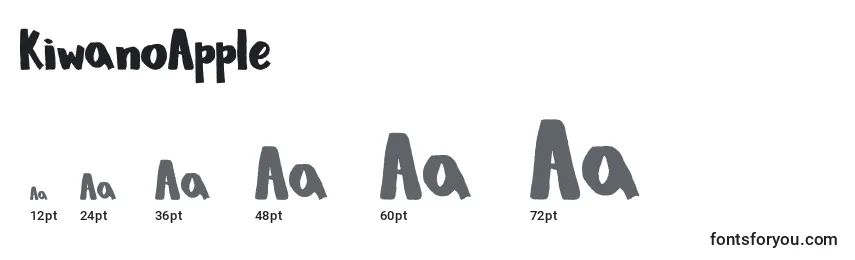 Größen der Schriftart KiwanoApple