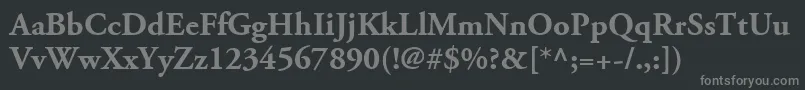 AdobeGaramondLtBold Font – Gray Fonts on Black Background