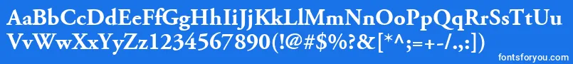 fuente AdobeGaramondLtBold – Fuentes Blancas Sobre Fondo Azul