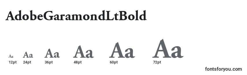 Размеры шрифта AdobeGaramondLtBold