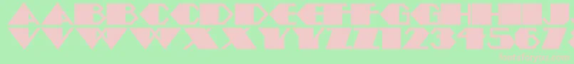 Amstelheavynf Font – Pink Fonts on Green Background