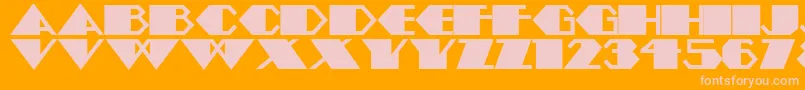 Amstelheavynf Font – Pink Fonts on Orange Background