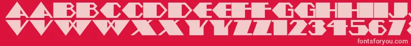 Amstelheavynf Font – Pink Fonts on Red Background