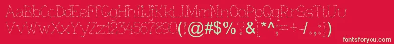 KaplionixxazFull Font – Green Fonts on Red Background