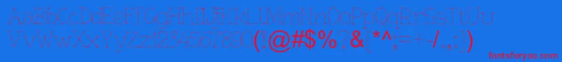 KaplionixxazFull Font – Red Fonts on Blue Background