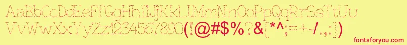 KaplionixxazFull Font – Red Fonts on Yellow Background