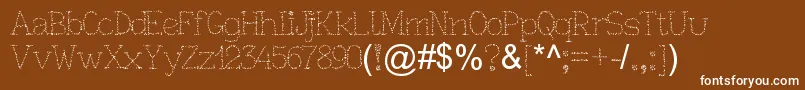 KaplionixxazFull Font – White Fonts on Brown Background