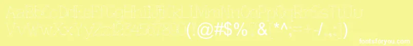 KaplionixxazFull Font – White Fonts on Yellow Background