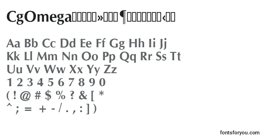 CgOmegaРџРѕР»СѓР¶РёСЂРЅС‹Р№ Font – alphabet, numbers, special characters