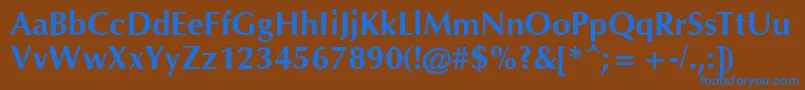 CgOmegaРџРѕР»СѓР¶РёСЂРЅС‹Р№ Font – Blue Fonts on Brown Background