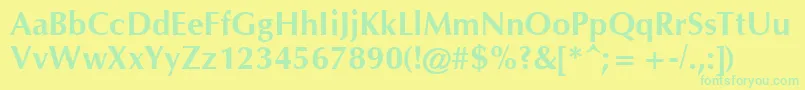 CgOmegaРџРѕР»СѓР¶РёСЂРЅС‹Р№ Font – Green Fonts on Yellow Background