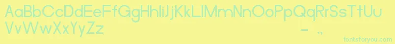 Police MerulaRegular – polices vertes sur fond jaune