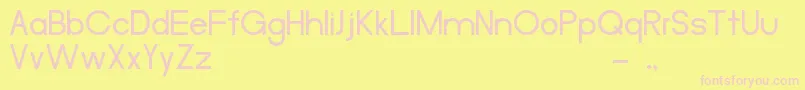 MerulaRegular Font – Pink Fonts on Yellow Background