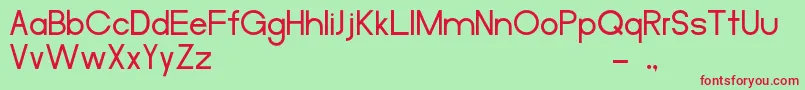 Czcionka MerulaRegular – czerwone czcionki na zielonym tle