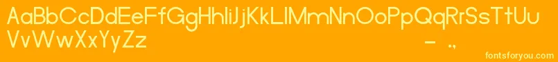 MerulaRegular Font – Yellow Fonts on Orange Background