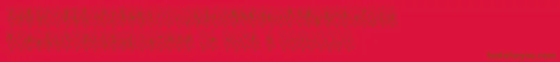 Terylene-Schriftart – Braune Schriften auf rotem Hintergrund