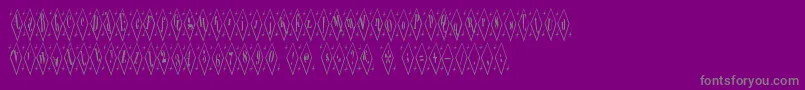 Terylene-fontti – harmaat kirjasimet violetilla taustalla