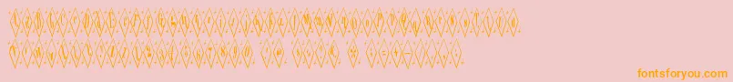 Terylene-Schriftart – Orangefarbene Schriften auf rosa Hintergrund