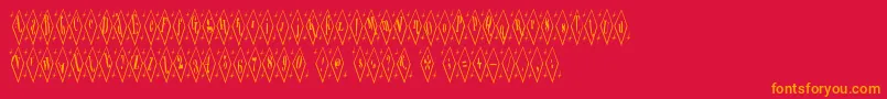 Terylene Font – Orange Fonts on Red Background