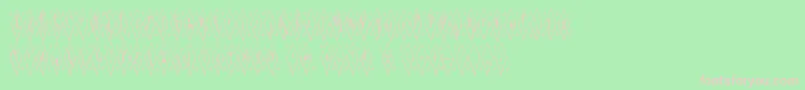 Fonte Terylene – fontes rosa em um fundo verde