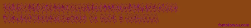 Terylene Font – Purple Fonts on Brown Background