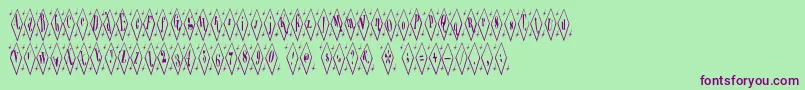 Police Terylene – polices violettes sur fond vert