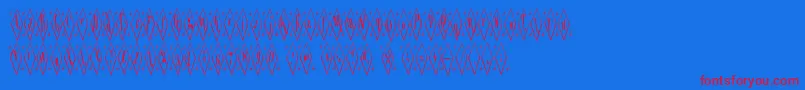 Terylene Font – Red Fonts on Blue Background