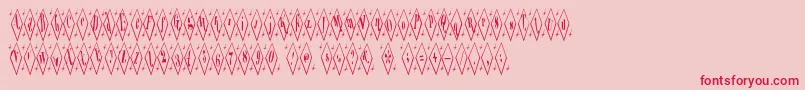 Terylene-Schriftart – Rote Schriften auf rosa Hintergrund