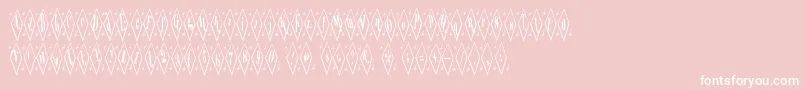 Police Terylene – polices blanches sur fond rose