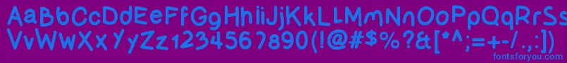 Olivessanspimientobold Font – Blue Fonts on Purple Background