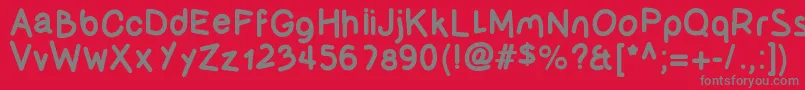 Olivessanspimientobold Font – Gray Fonts on Red Background