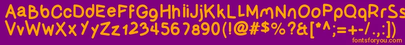 Olivessanspimientobold Font – Orange Fonts on Purple Background