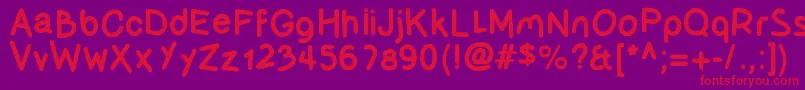 Olivessanspimientobold Font – Red Fonts on Purple Background