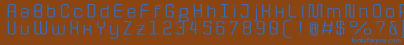 QuotaRegularext. Font – Blue Fonts on Brown Background