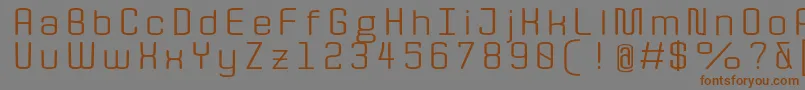 QuotaRegularext. Font – Brown Fonts on Gray Background