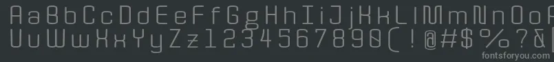 フォントQuotaRegularext. – 黒い背景に灰色の文字